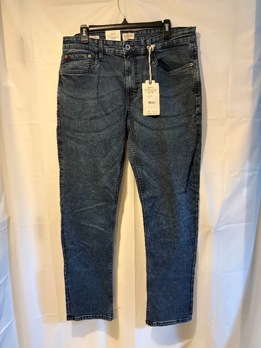 NWT Mens Weatherproof Vintage 36x32 Slim Fit Denim Jeans